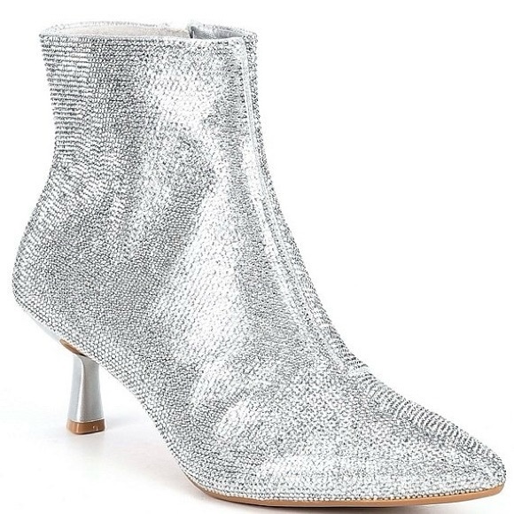 Alex Marie Shoes - Alex Marie Gamina Rhinestone Embellished Kitten Heel Booties